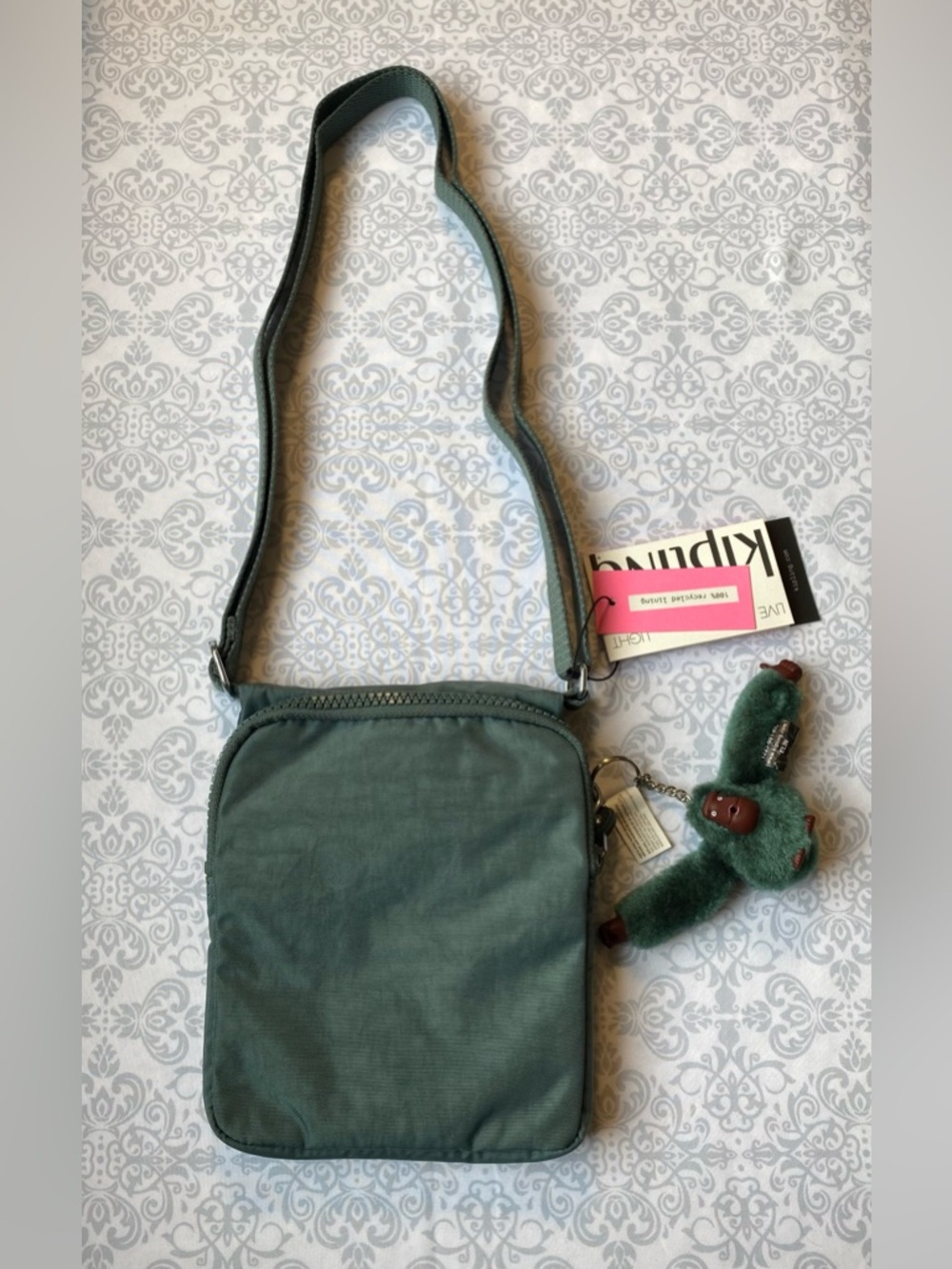 NWT Kipling Compact Crossbody Bag with Adjustable Strap & Plush Monkey Keychain - Picture 6 of 16